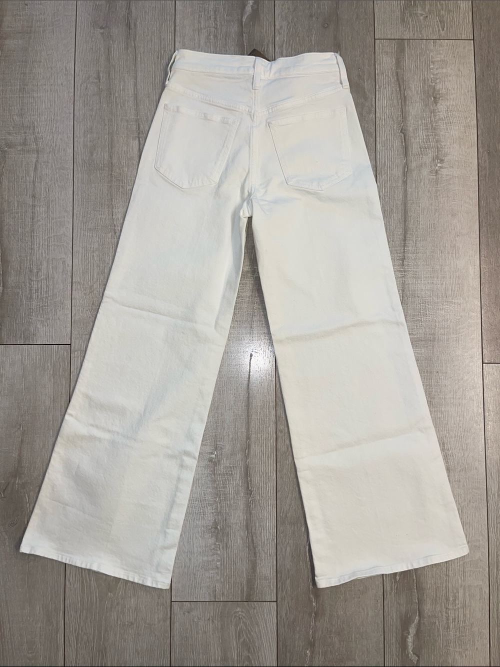 NIB/NWT J. Crew Wide-Leg White Denim High Rise Fit/Flare Stretch 25 - Picture 9 of 11
